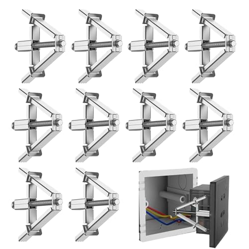 Uoqpty Verdeckter Unterputz-Dosen Reparatur Satz, 10 Stücke Steckdoseneinsatz Reparatur Set, Instandsetzung 86/118 Typ Unterputzdose für Bauprojekte Handwerker Montage, Für Handwerker Montage Wartung