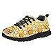 Pointodoor Girls Lightweight Sneakers Bee Honey Shoes Size 12.5 Kids Fashion Sneakers Slip on School Sport Athletic Sneakers for Tennis Running Walking