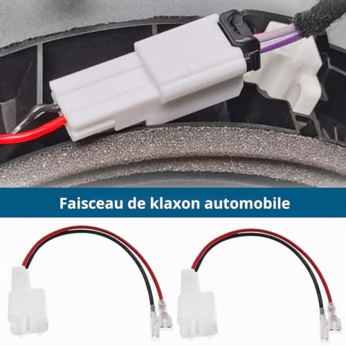 EMSea 4pcs Faisceaux de Câblage Haut-Parleur de Voiture Compatible avec Dokker Logan 2 Lodgy Sandero 2 Note Qashqai Adaptateur de Fil de Haut-Parleur Audio Klaxon Connecteur de Câble – vue 2