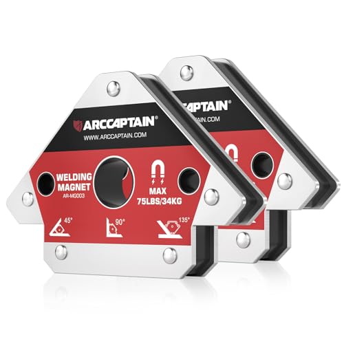 Image of ARCCAPTAIN Welding Magnets 2pcs 75LB Magnetic Welding Holder Set