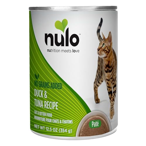 Image of Nulo Duck & Tuna Recipe Pate Wet Canned Cat Food,12.5 Ounce,(Pack of 24)