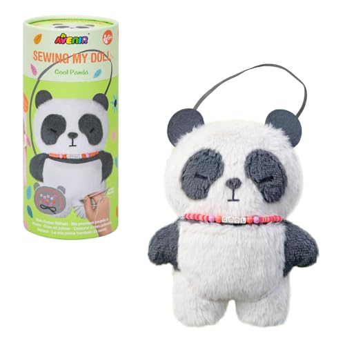 Avenir My First Sewing Kit Ages 6-8, Panda Stuffed Animal Craft Set