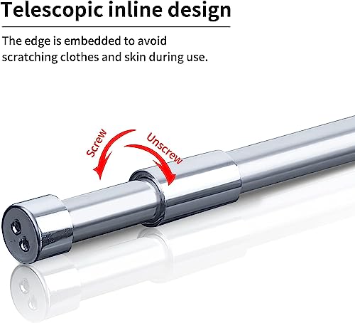 2 Stück Schrankstange für Kleiderschrank, Kleiderstange Ausziehbar 42-72cm, Kleiderstange Schrankrohr Schrankstange für Kleiderschrank
