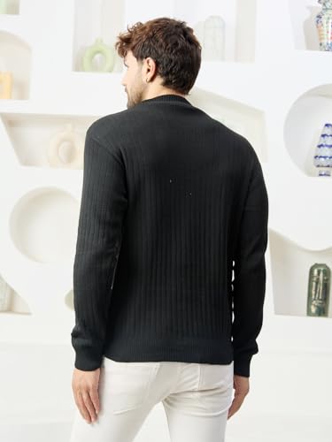 Image of Kvetoo Men High Neck Full Sleeve Winter Woolen Sweater