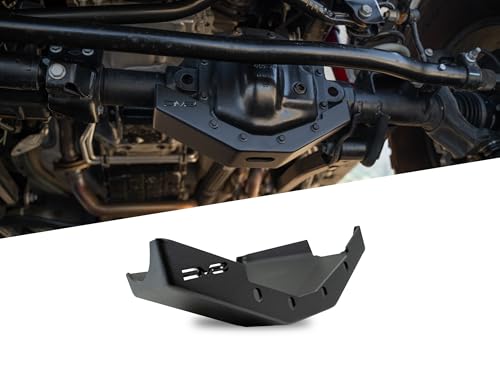 Image of DV8 Front Skid Plate for 2018-26 Jeep Wrangler JL & 2020-26 Gladiator JT | Differential Protection, Protects the Front Differential & Pinion, 5mm Steel Construction, Fully Bolt-On, Powder Coated Black
