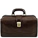 Tuscany Leather Raffaello - Klassische Doktortasche aus Leder mit Schnalle - TL141852 (Dunkelbraun)