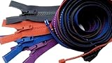 Zipperstop Wholesale YKK® Sale 30 Inch Sport Vislon Jacket Zipper (Special) Medium Weight YKK #5 Molded Plastic - Separating Colors 519 Hot Red, 504 Lemon Yellow, 117 Majestic Blue, 516 Lipstick Pink and 841 Snow White (5 Zippers/pack)