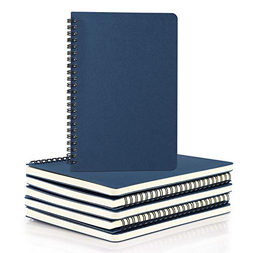 Carnet à spirales A5 14x21 cm cahier de notes bleu roi lot de 6