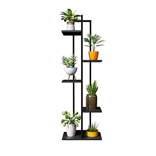 Madcg Flower Stands 5-Tier Iron Flower Stand/Flower Racks For Living Room Balcony And Multifunction Indoor/Outdoor Metal Black Standing Rack Bonsai Display Stand (Color : #3)