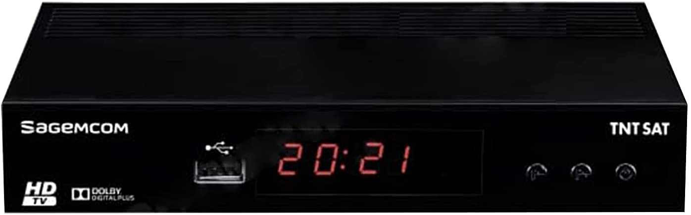 Sagemcom Récepteur TV Satellite HD sans Carte TNTSAT V6 Astra 19.2E