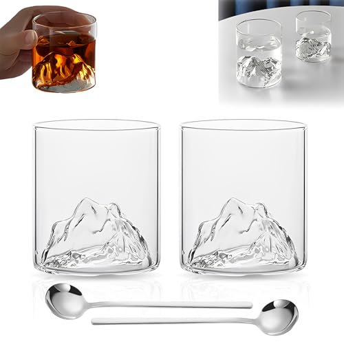 Xiuyer 2 pcs Tazza di Bicchieri Bicchierini Liquore Bicchieri da Rum Bicchieri Amaro Tazzine Caffe Vetro Doppia Parete Tazzine Borosilicato Bicchiere da Vodka