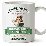Photo Gallery mugffins tazza in ceramica per insegnante di fisica donna 11 oz / 350 ml - in italiano - miglior universo trofeo - idea regalo per compleanno, anniversario, natale, laurea Photo Gallery mugffins tazza in ceramica per insegnante di fisica donna 11 oz / 350 ml - in italiano - miglior universo trofeo - idea regalo per compleanno, anniversario, natale, laurea