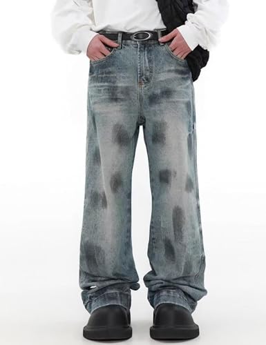 Y2k Mens Baggy Jeans Aesthetic Skater Pants Hip Hop Vintage Jnco Jeans Harajuku Denim Pants Streetwear3