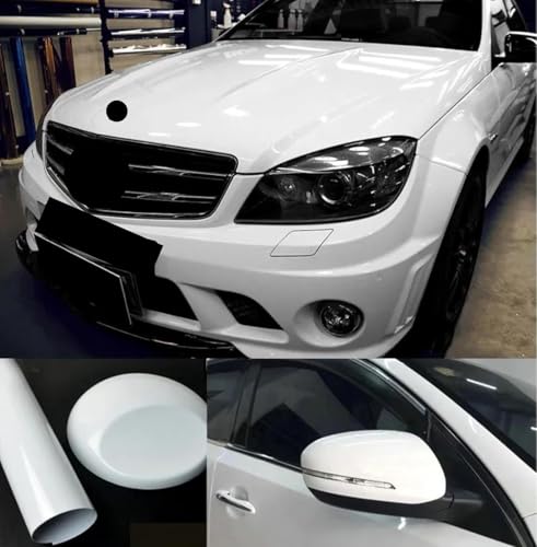 Image of CREON Vinyl Wrap for Car & Bike Self Adhesive Vinyl Wrap Sheet Sticker & Decal Roll Film Auto Car Vehical Air Release (2 feet x 10 feet, White Glossy Wrap)