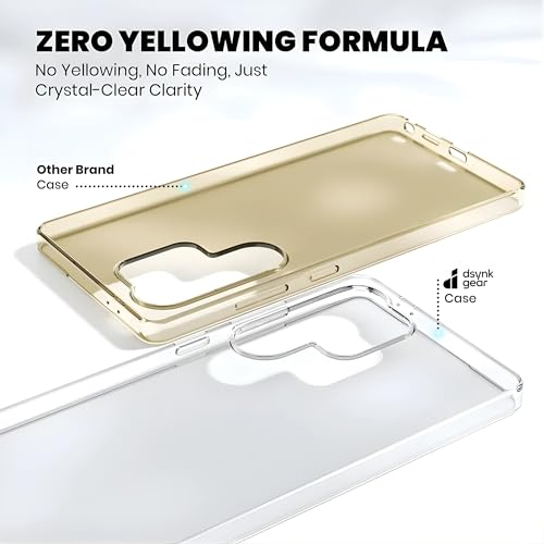Image of Anti-Yellow Clear Case for Samsung Galaxy S25 Ultra | UV Shield Technology | Zero-Yellowing Formula | Drop Protection (TPU + Polycarbonate | Crystal Clear)