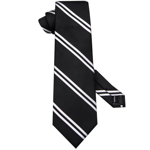 Image of Hi-Tie Mens 70inches Tie Set Extra Long Necktie for Men Cufflinks Handkerchief Big Tall Men Business Wedding