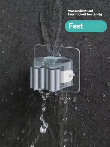 teokyat 7 Stück Besenhalterung Wand Selbstklebend, Ohne Bohren Besenhalter Selbstkleben, Geeignet für Besenstiel, Küche, Bad, Garten, Garage