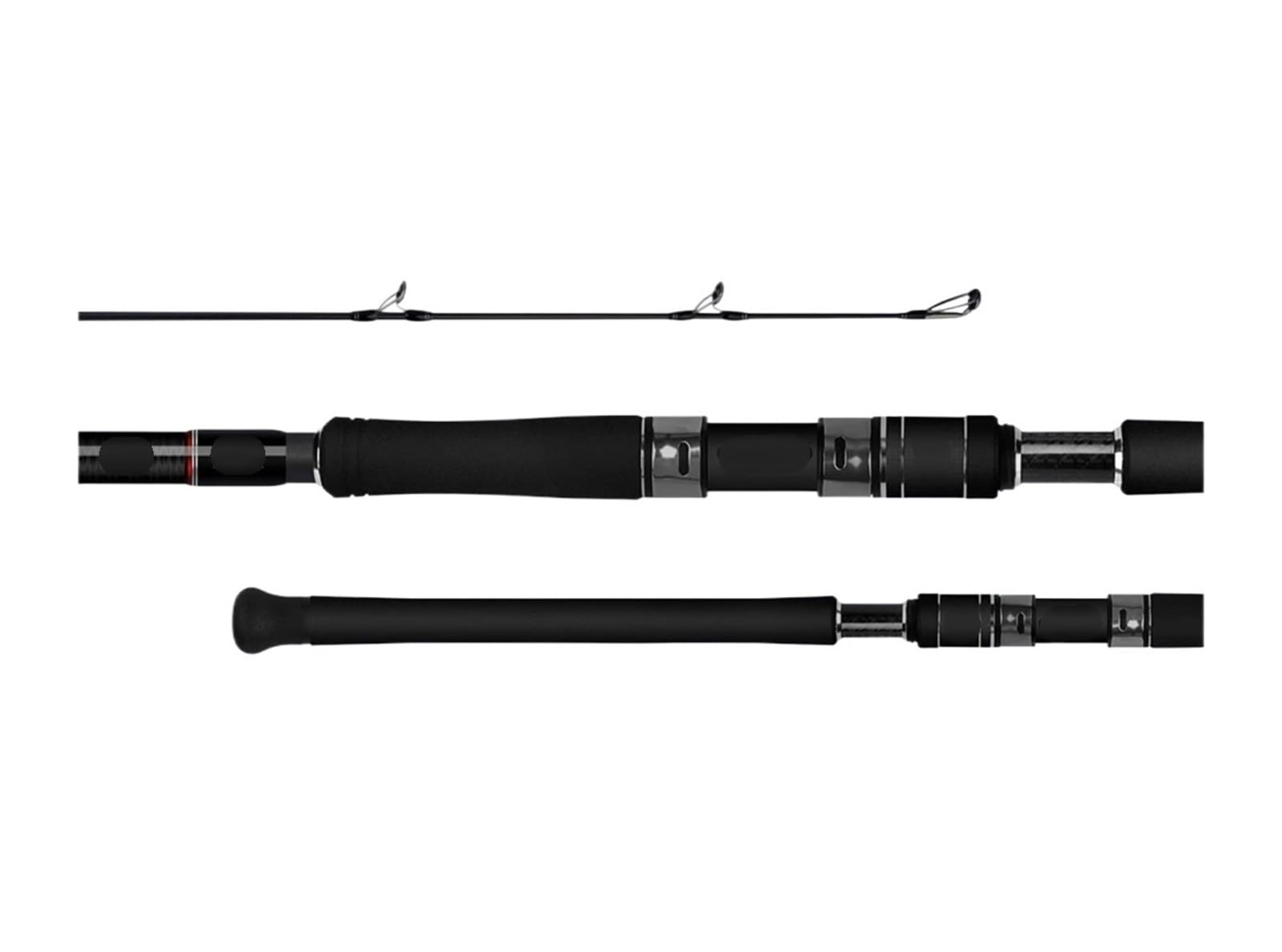 Genérico Caña de Pescar Jigging Viaje, 2,9 m, 3, acción MF H, cañas giratorias, señuelo MAX 100g, 5 orillas