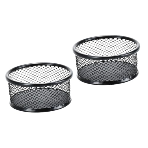 ERINGOGO 2pcs Box Versatile Pen Holder Large Capacity Paperclip Storage Box Mesh Desk Organizer Office Accessories Desktop Mesh Holder