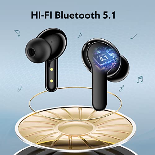 Auriculares-Bluetooth-QCY-T13-Auriculares-Inalambricos-Bluetooth-51-con-Cancelacion-de-Ruido-con-4-Microfonos-Incorporados-IPX5-Impermeable-Negro