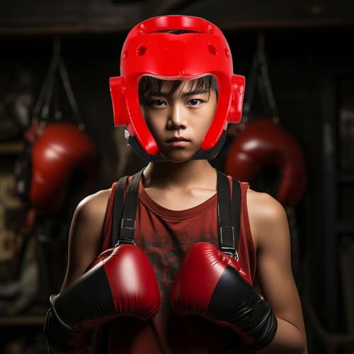 Casco de taekwondo para niños con casco abierto para entrenamiento marcial 4