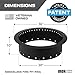 Iron Forge Tools Smokeless Firepit - 36 inch Outer/30 inch Inner Round Fire Ring Insert Liner - Heavy Duty Metal Permanent Outdoor Fire Pit Ring (36x30x10) Utility Patent Pending