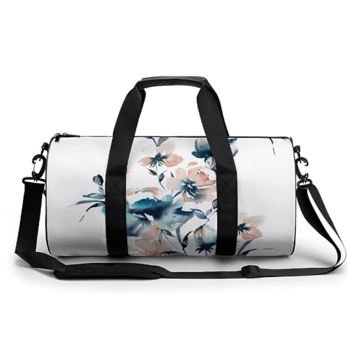 Sac de sport bleu et rose de 45x23x23cm parfait pour le voyage et le week-end