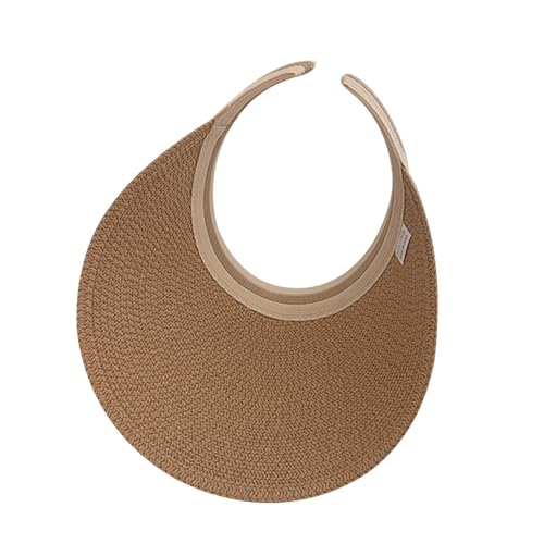 TOGEVAL Sombrero de ala Ancha Sol para Mujer Protección UV, Material Sintético, Diseño Abierto Adecuado para Verano y Playa