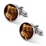Neon Tiger Face Cufflinks Funny Cuff Links Cute Shirt Studs Accessories Jewelry Gift for Men