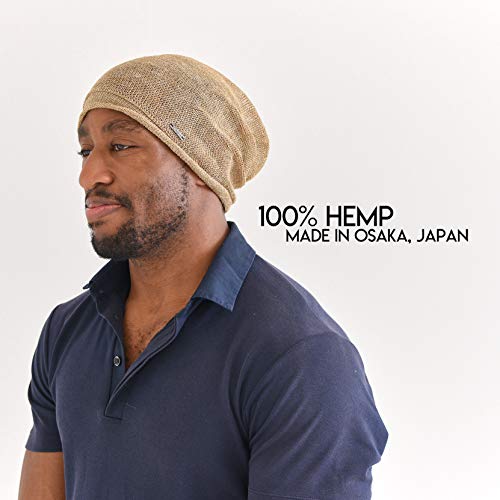 CHARM Hemp Beanie Hat for Summer - Mens Slouchy Beanie Womens Baggy Knit Cap Cooling Hat Red - Thumbnail 6