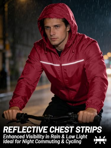 Image of SWISSWELL Mens Rain Jacket & Coats Packable Lightweight Waterproof Rain Shell Hooded for Golf Travel Hiking