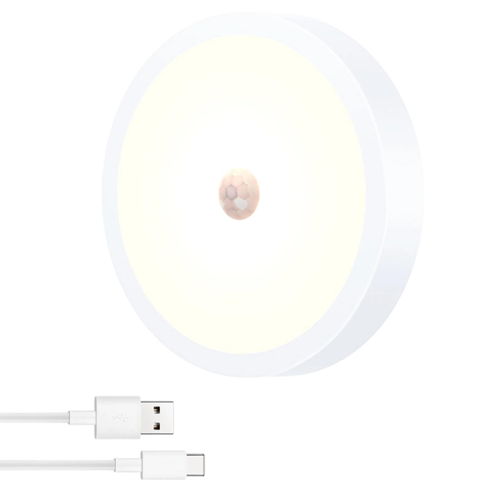 Kaeltsyn Handsfree Motion Sensors Night Light with Attachment for Placement Motion Sensing Technology Gentle Eye Care Night Light