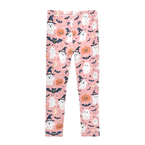 Girls Leggings Halloween Cute Ghosts Bats Pumpkin Soft Toddler Leggings for Girls Kids Pants Size 4T-10T2