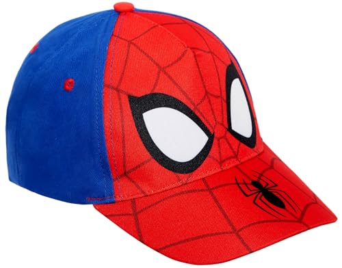 Casquette de baseball Spiderman pour enfants - Casquette d'été réglable, rouge/bleu, Taille unique