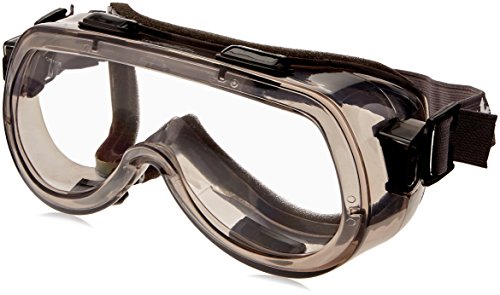 Image of MCR Safety 2400F Verdict Polyvinyl Chloride Strap Foam Lining Safety Goggle with Smoke Frame and Clear Lens, 1 Pair