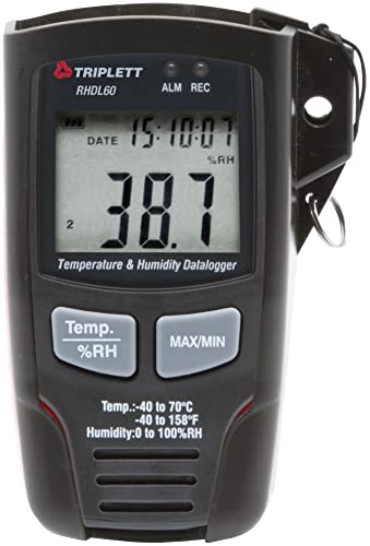 Image of Triplett RHDL60 USB Temperature /Humidity Datalogger with Display - Record 16,000 Readings Each