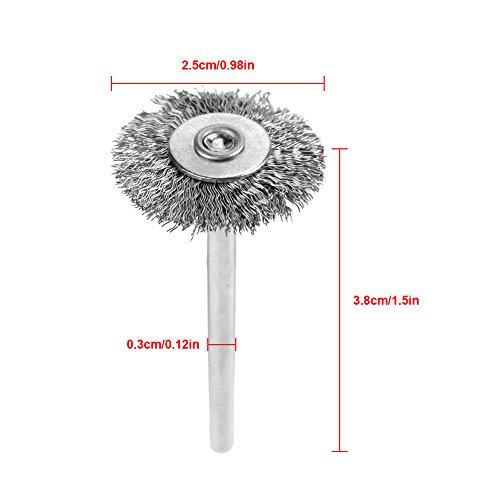 PFERD 80369 Narrow Face Crimped Wheel Brush, Stainless Steel Wire, 6