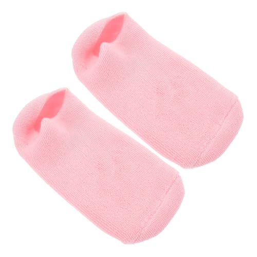 Beatifufu 1Pares Calcetines Hidratantes de para Calcetines Exfoliantes de Gel para Pies Secos y Agrietados Diseño de Cuidado Integral y Suavizante para Talones