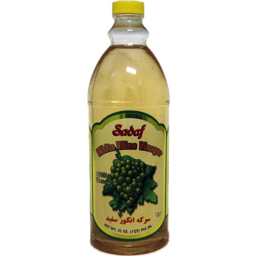 Sadaf Vinegar White Wine, 32-ounces (Pack of 6)