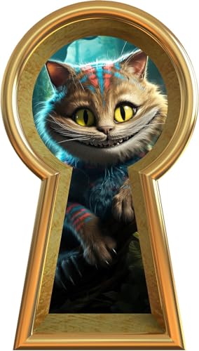 Vinilo decorativo gato Cheshire 16 x 9 pulgadas