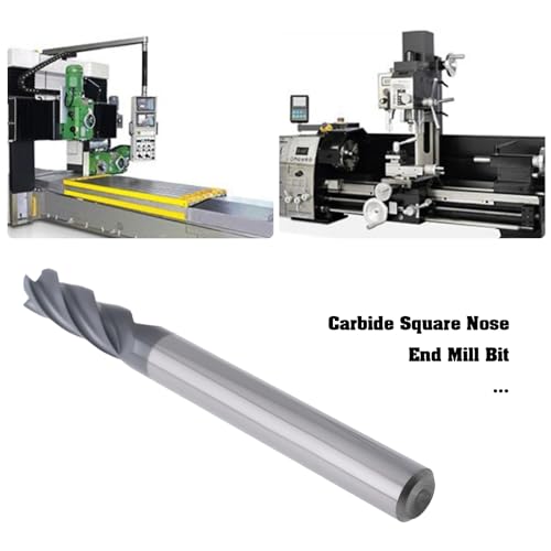 Image of 1pc 1 /4 Inch Carbide Square Nose End Mill Bit 4 Flute Micro Grain Carbide Mill Bits for Hardened Steel Alloy Steel Aluminum Copper 1 /4 x 3 /4 x 1 /4 x 2-1 /2 Inch