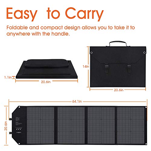 Enginstar 100W Foldable Solar Panel Charger With 18V Dc Outlet For Portable Power Stations Jackery/Rockpals/Flashfish, Portable Solar Generator With Usb-A Usb-C Qc 3.0 For Outdoor Camping Van Rv Trip #TOP5
