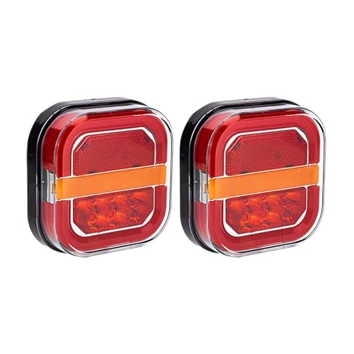 Feux arrière LED carrés pour remorque et pick-up - Idéal pour sécuriser vos transports