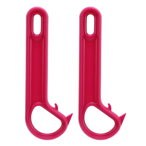 CHEOTIME 2pcs Easy Open loop Pull Can Openers, J Hook Can Opener Pull Tab No Slip Ergonomic Grip Jars Can Lid Lifter Manual loop Top Soda Tin Bottle Opener Tool (Shutter)