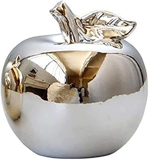 Golden Apple Golden Apple Ceramic Shaped Figure Silver: Nordic Style Table Decor Fruit Shaped Decoration Home for Birthday Wedding Holiday Party Golden Apple Golden Apple Golden Apple