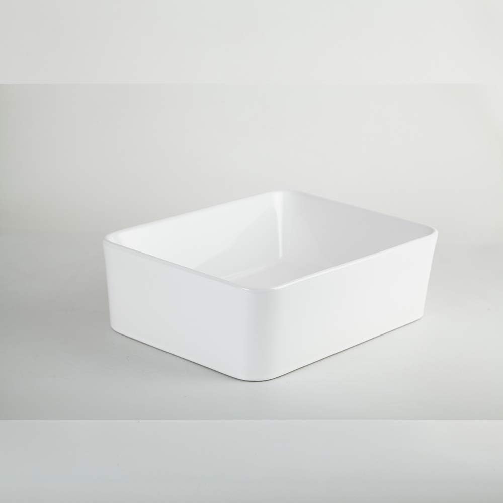 Ceramic Rectangular Vessel Sink 16-inch by 12-inch Small Vessel Sink Bathroom Sink Rectangular Design