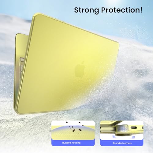 Image of BlueSwan Compatible with 2026 MacBook Neo Case 13-inch with A18 Pro chip A3404, 100% Match Official Color, Sturdy Protective Hard Shell, Ultra-Thin Mac Cover, Citrus, Matte Laptop Skin