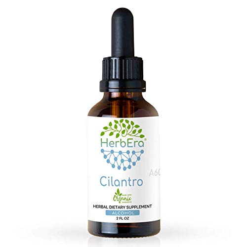Cilantro A60 Alcohol Herbal Extract Tincture, Super-Concentrated Organic Cilantro (Coriandrum Sativum) Dried Leaf (2 fl oz)
