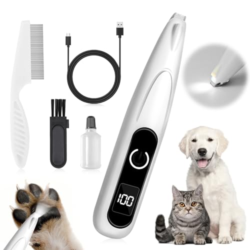Tosatrice Silenziosa Ricaricabile con LED per Animali