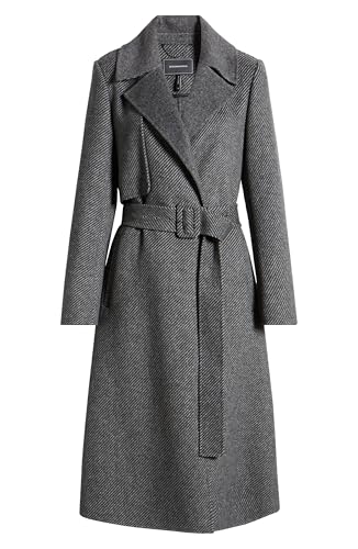 BCBGMAXAZRIA Women's Wool Trench Coat